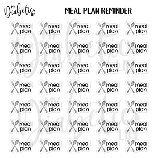 Meal Prep Reminder Planner Stickers