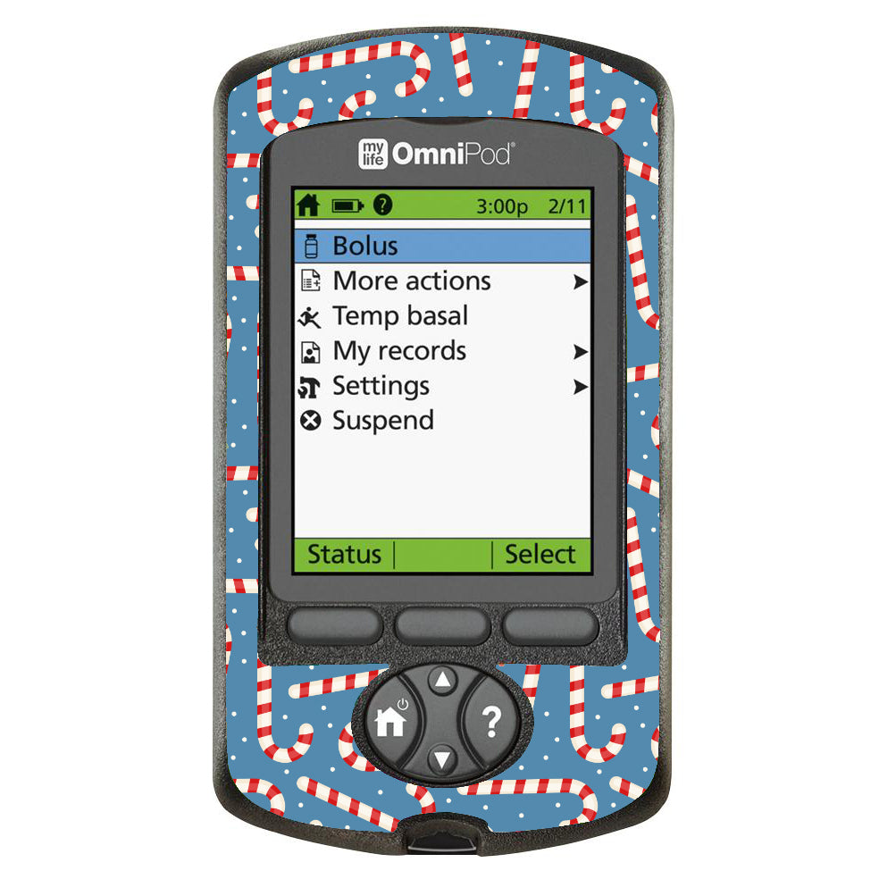 Candy Canes - Omnipod PDM sticker