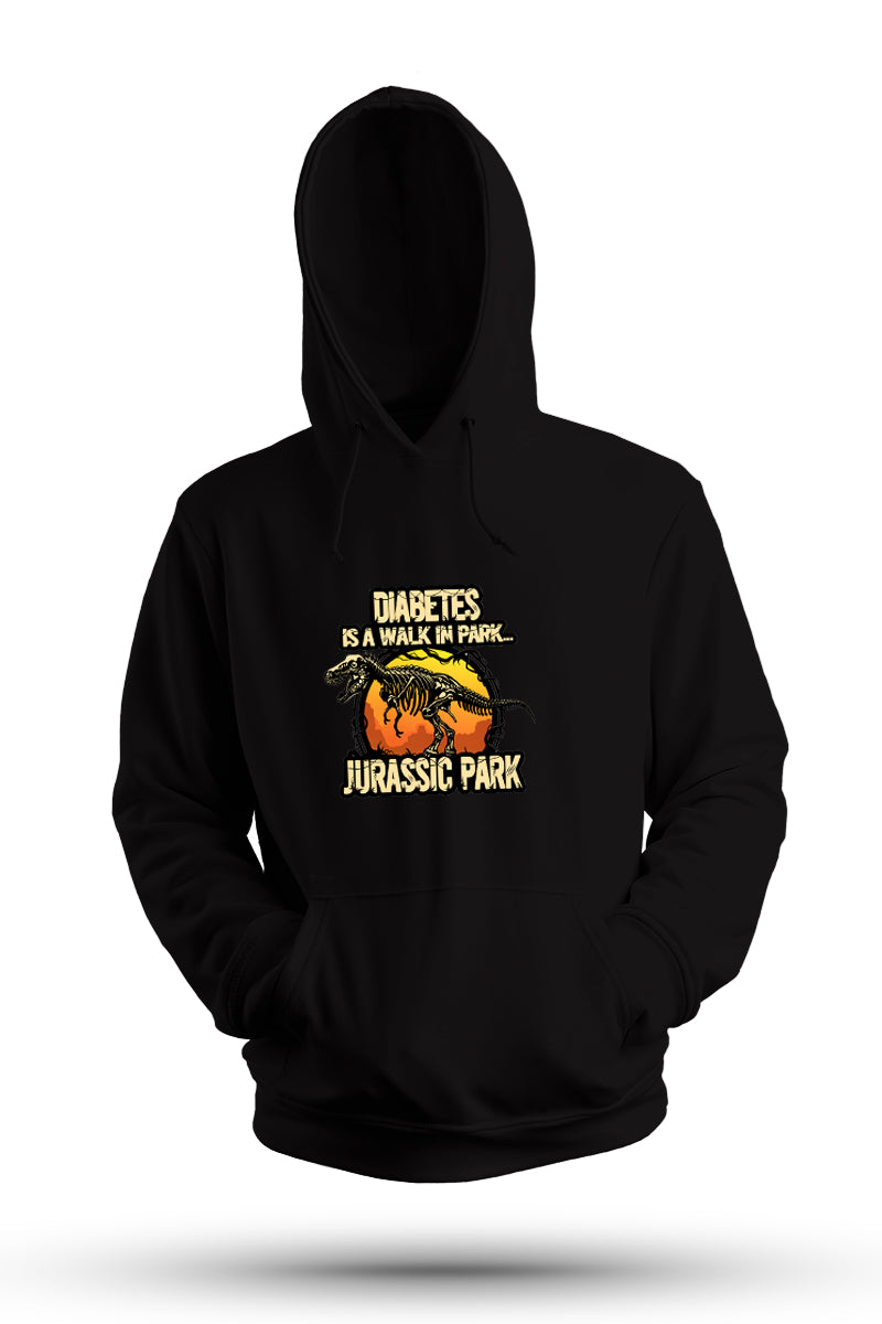 Diabetes is a walk in the park- Unisex Fleece Hooded Jumper