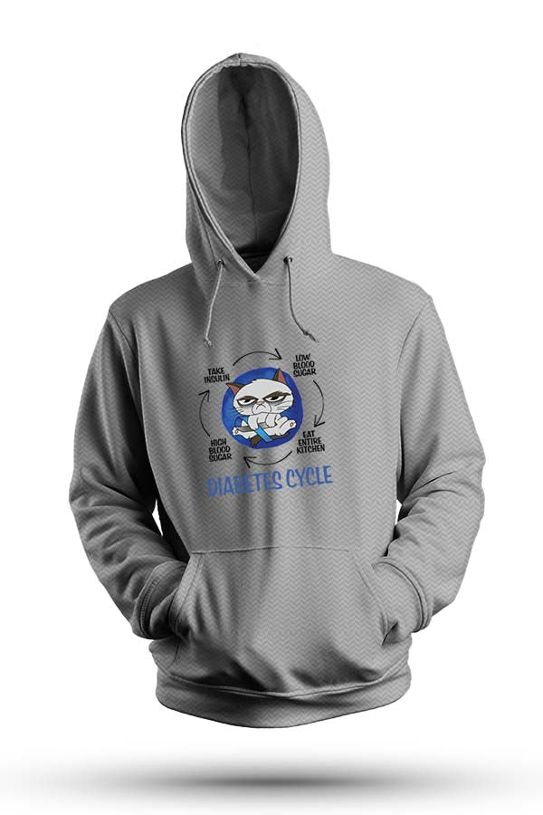 Diabetes Cycle - Unisex Fleece Hoodie Jumper