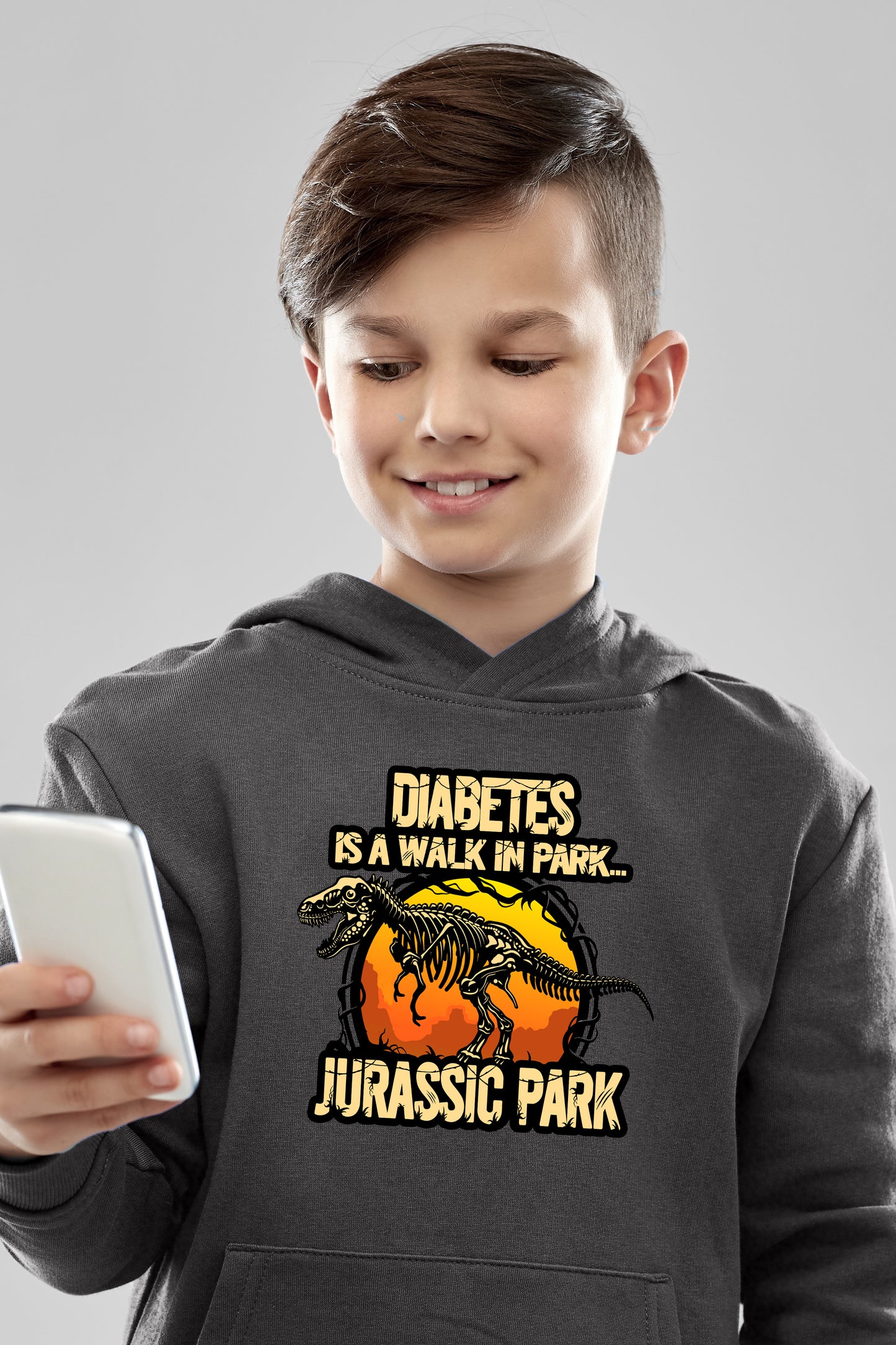 Diabetes is a walk in the park- Unisex Fleece Hooded Jumper