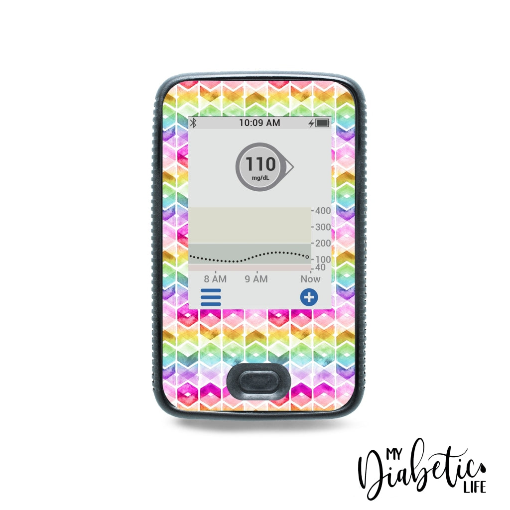 Watercolour Chevrons - Dexcom G6 Receiver Sticker