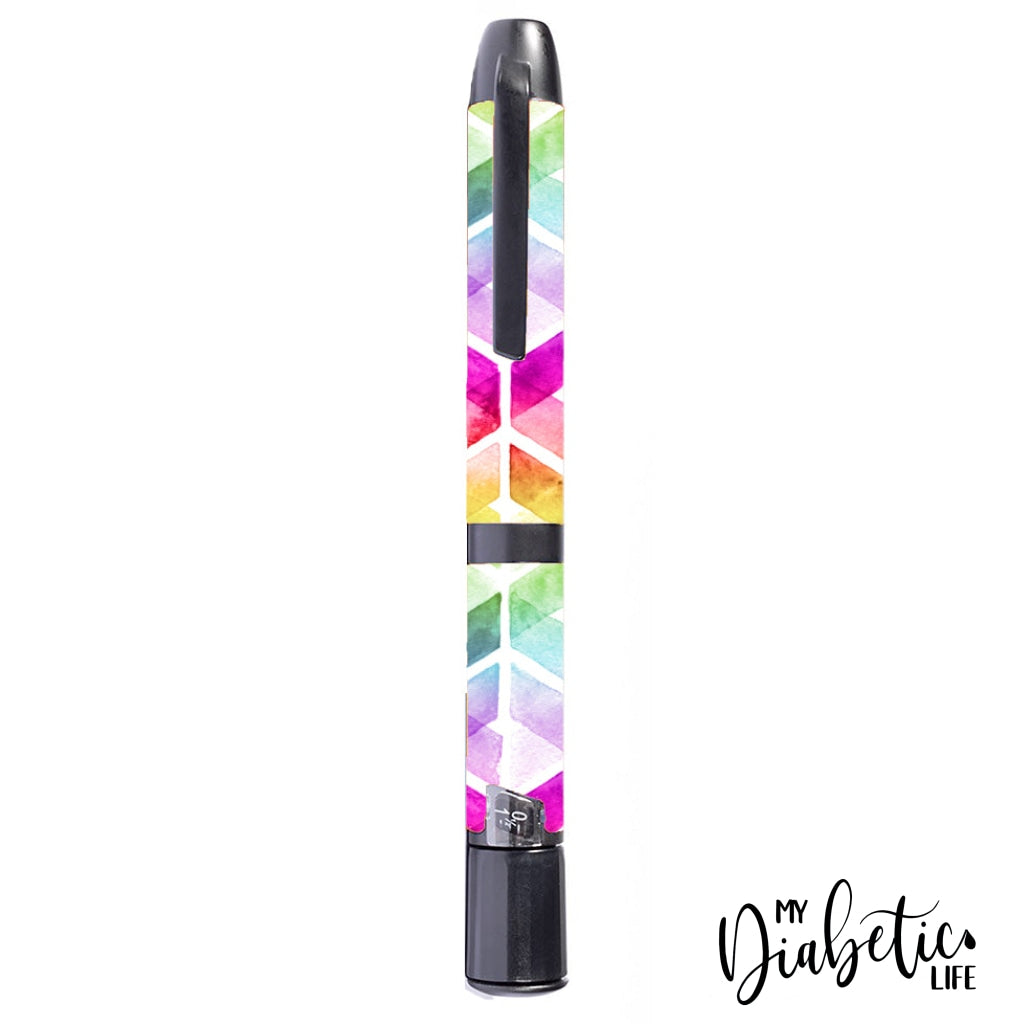 Watercolour Chevrons - Inpen Smart Insulin Pen Sticker