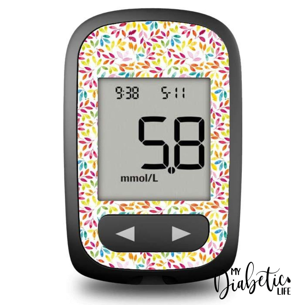 Bright Foilage - Accu-Chek Guide Me Peel Skin And Decal Glucose Meter Sticker