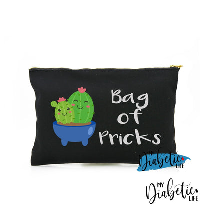 Cactus - Bag Of Pricks Diabetes Carry Bag Diabetic Accessories Storage For Medication Black Storage