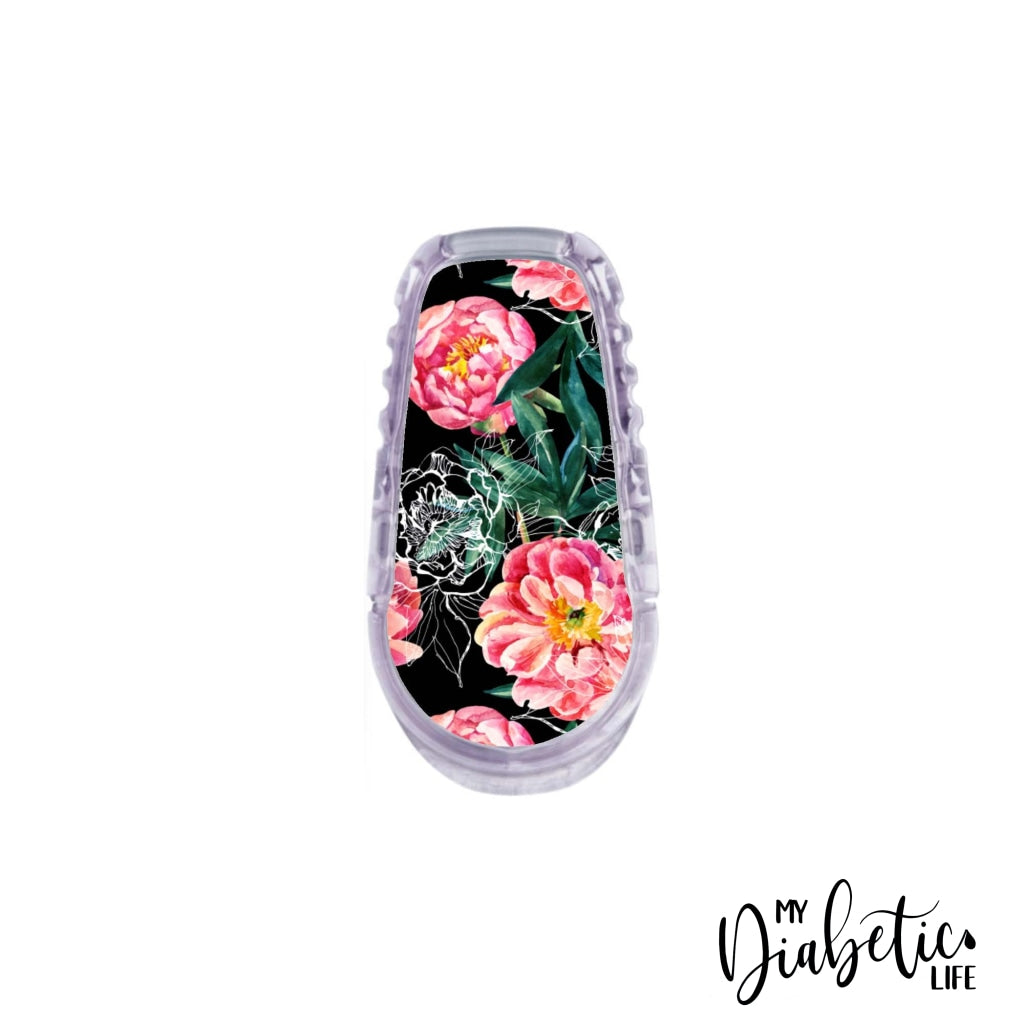 Dark Florals - Dexcom Transmitter G6 Peel Skin And Decal Cgm Sticker