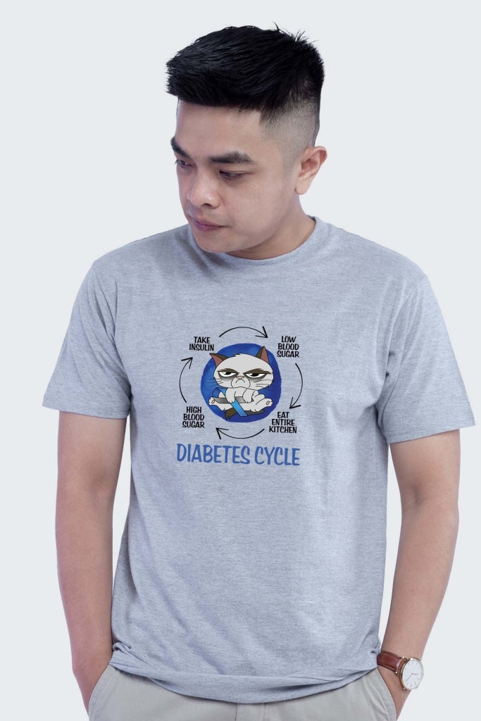 Diabetes Cycle - Unisex T-Shirt S / Light Grey Shirts