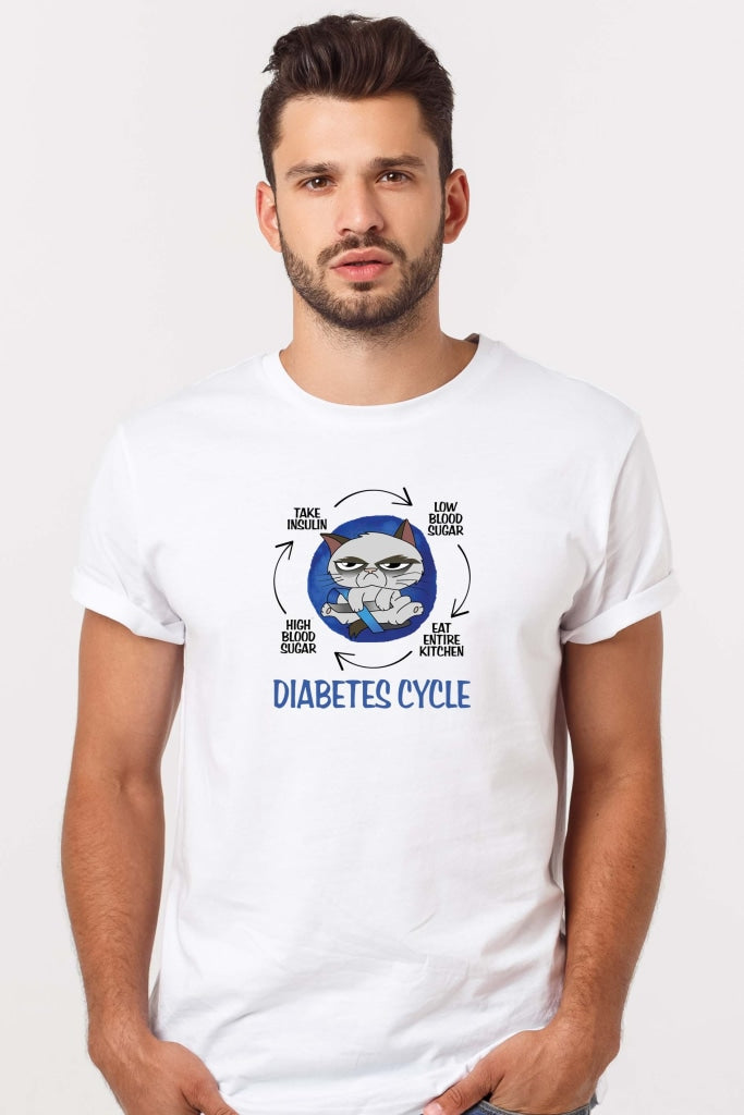 Diabetes Cycle - Unisex T-Shirt S / White Shirts