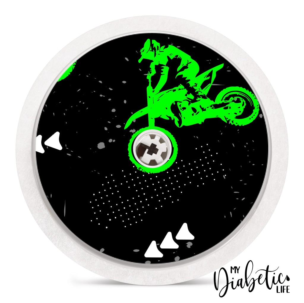 Dirt Bike - Freestyle Libre Sensor Peel Skin And Decal Fgm/cgm Sticker