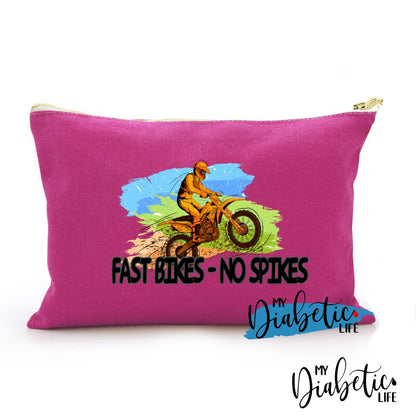 Fast Bikes No Spikes - Carry All Storage Bag Dark Pink Storage Bags