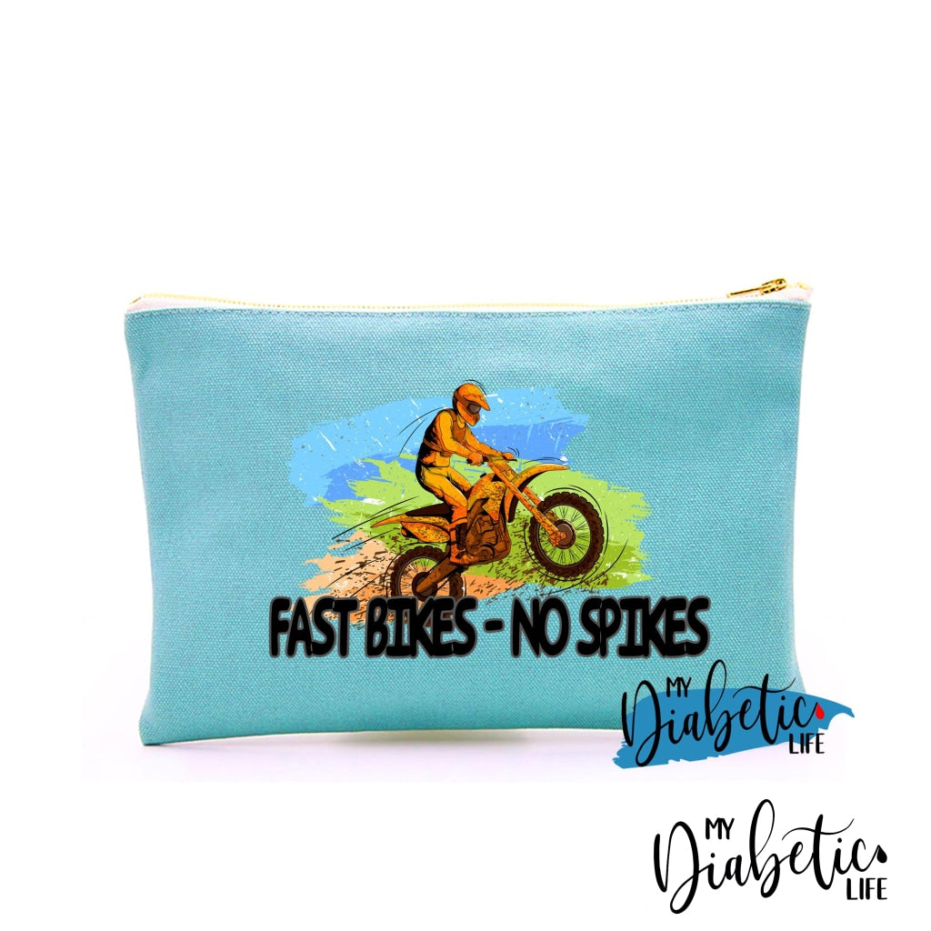 Fast Bikes No Spikes - Diabetes Carry Bag Diabetic Accessories Storage For Medication Mint Storage