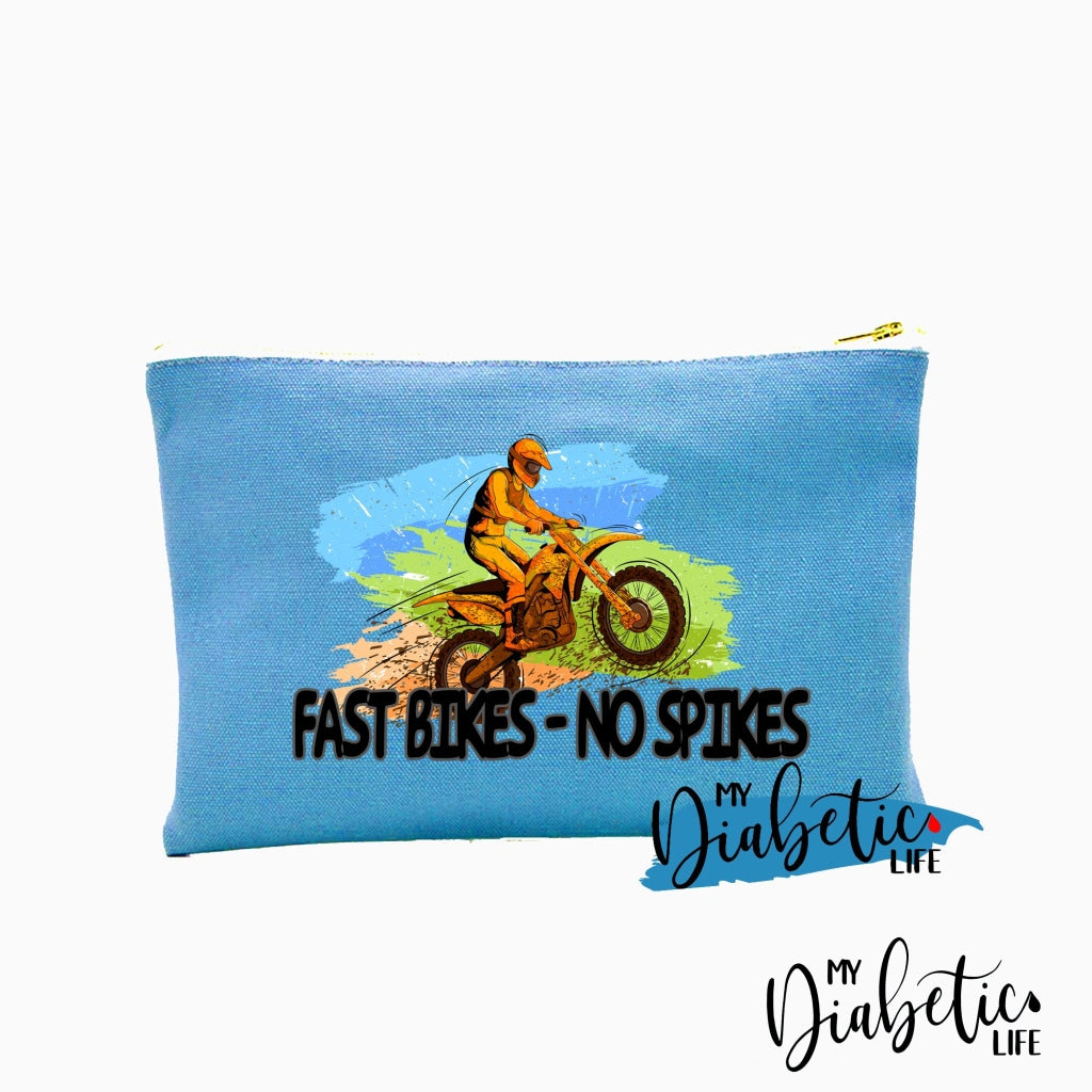 Fast Bikes No Spikes - Carry All Storage Bag Blue Storage Bags