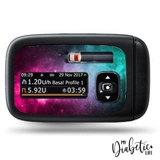 Galaxy Burst - Accu-Chek Insight Peel Skin And Decal Insulin Pump Sticker Accu-Chek