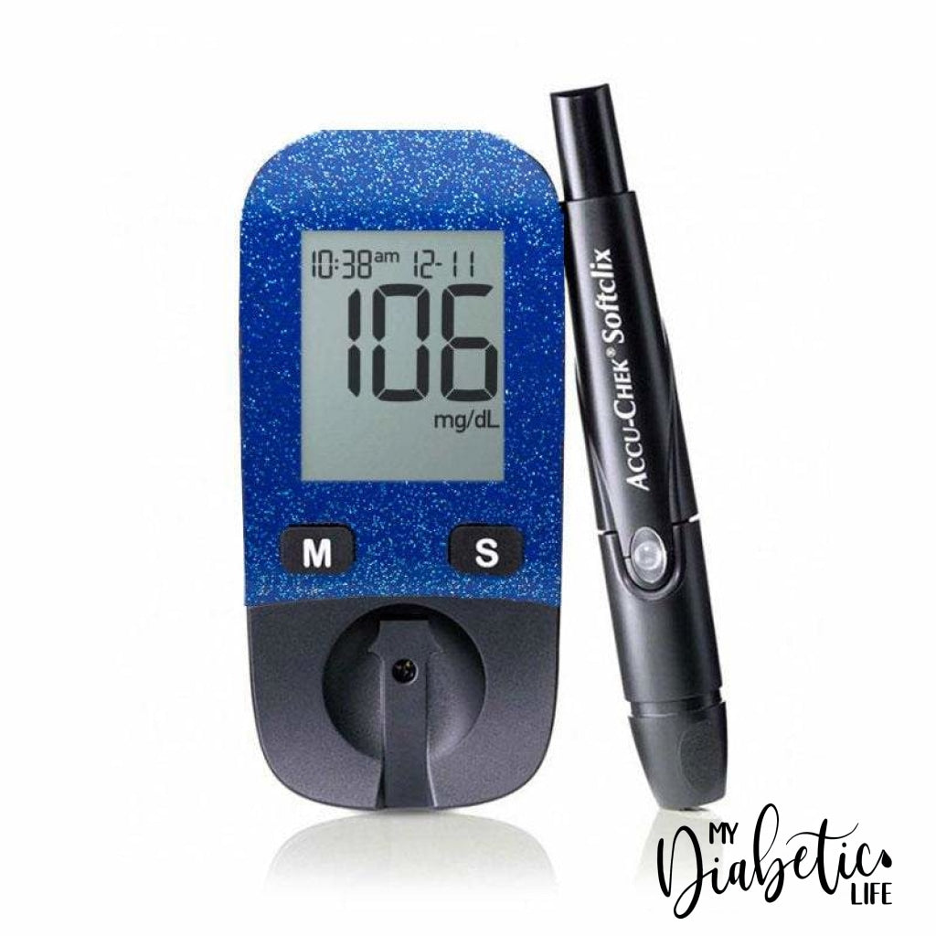 Glitter - Accu-check Active Peel, skin and Decal, glucose meter sticker - MyDiabeticLife