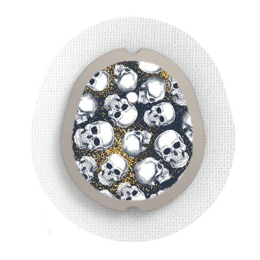 Glitter & Skulls - Dexcom G7 Sticker