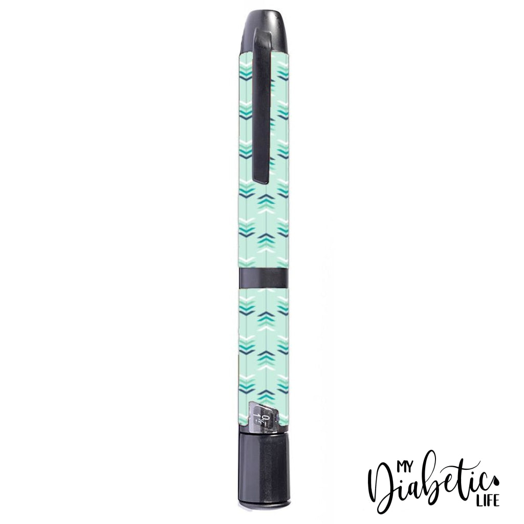 Mint Arrows - Inpen Smart Insulin Pen Peel Skin And Decal Sticker Cover