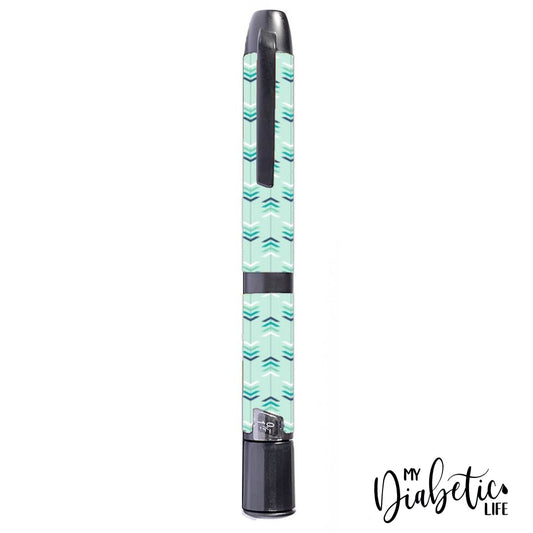 Mint Arrows - Inpen Smart Insulin Pen Peel Skin And Decal Sticker Cover