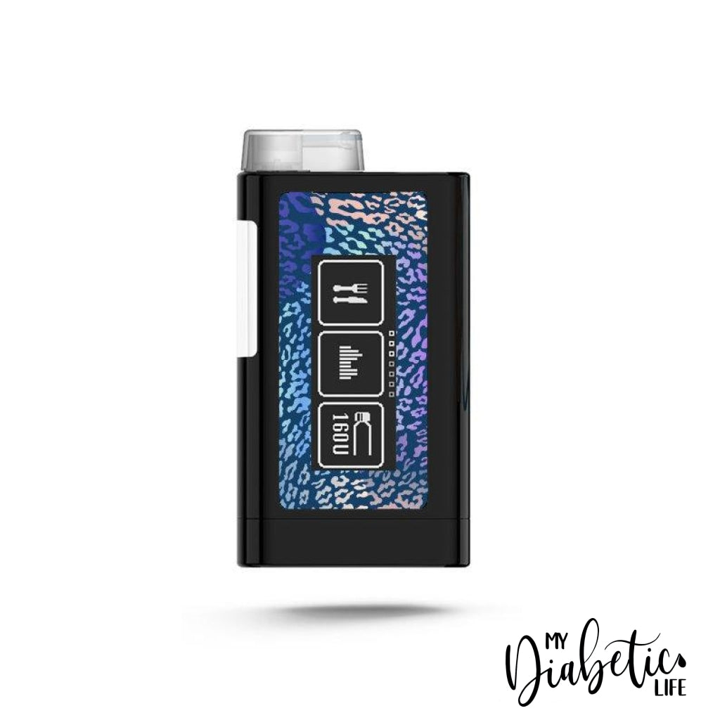 Navy Leopard Print - Ypsopump Peel, skin and Decal, Insulin pump sticker - MyDiabeticLife