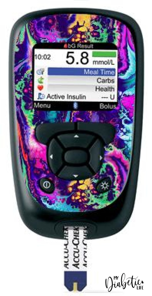 Neon Ink Splatter - Accu-Chek Aviva Expert