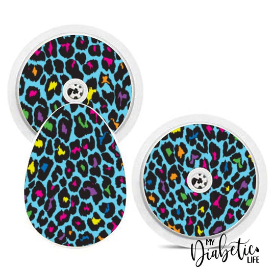 Neon Leopard Print - Bubble Reader Sticker Smart