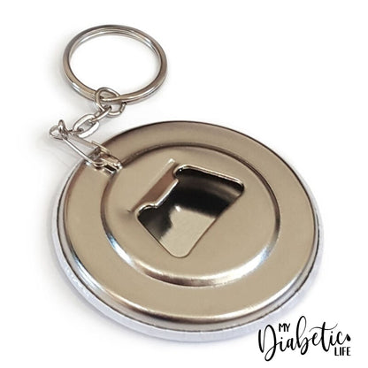 Dead Pancreas Society - Keyring Bottle Opener Diabetes Alert Type One Diabetic Badge/magnet