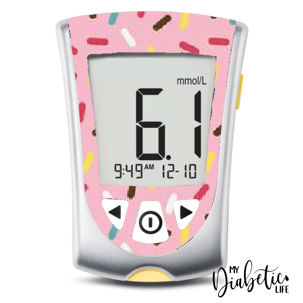 Sprinkles 1 - Freestyle Optium Peel, skin and Decal, glucose meter sticker - MyDiabeticLife